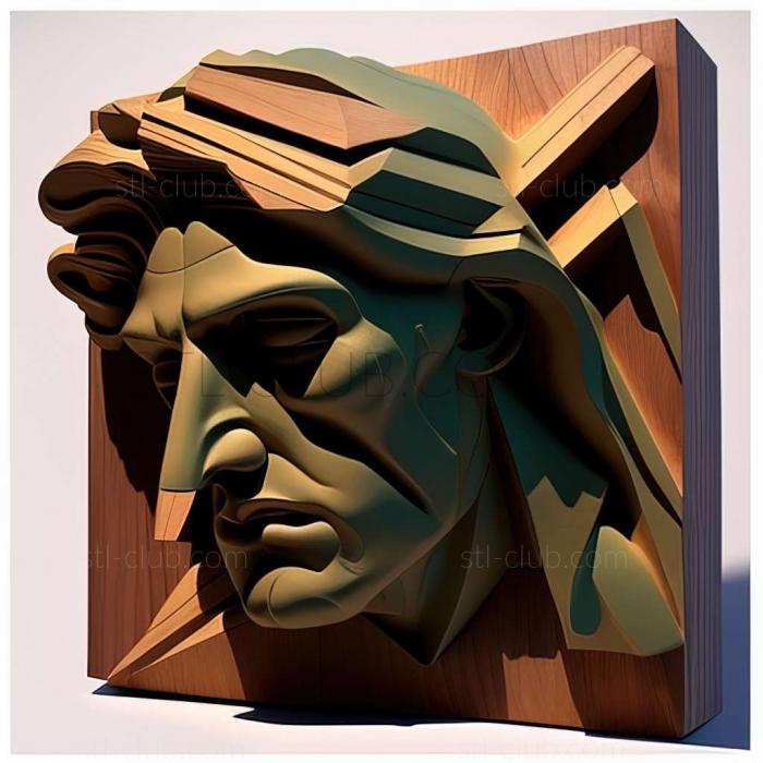 3D мадэль Ричард Принс, американский художник (STL)